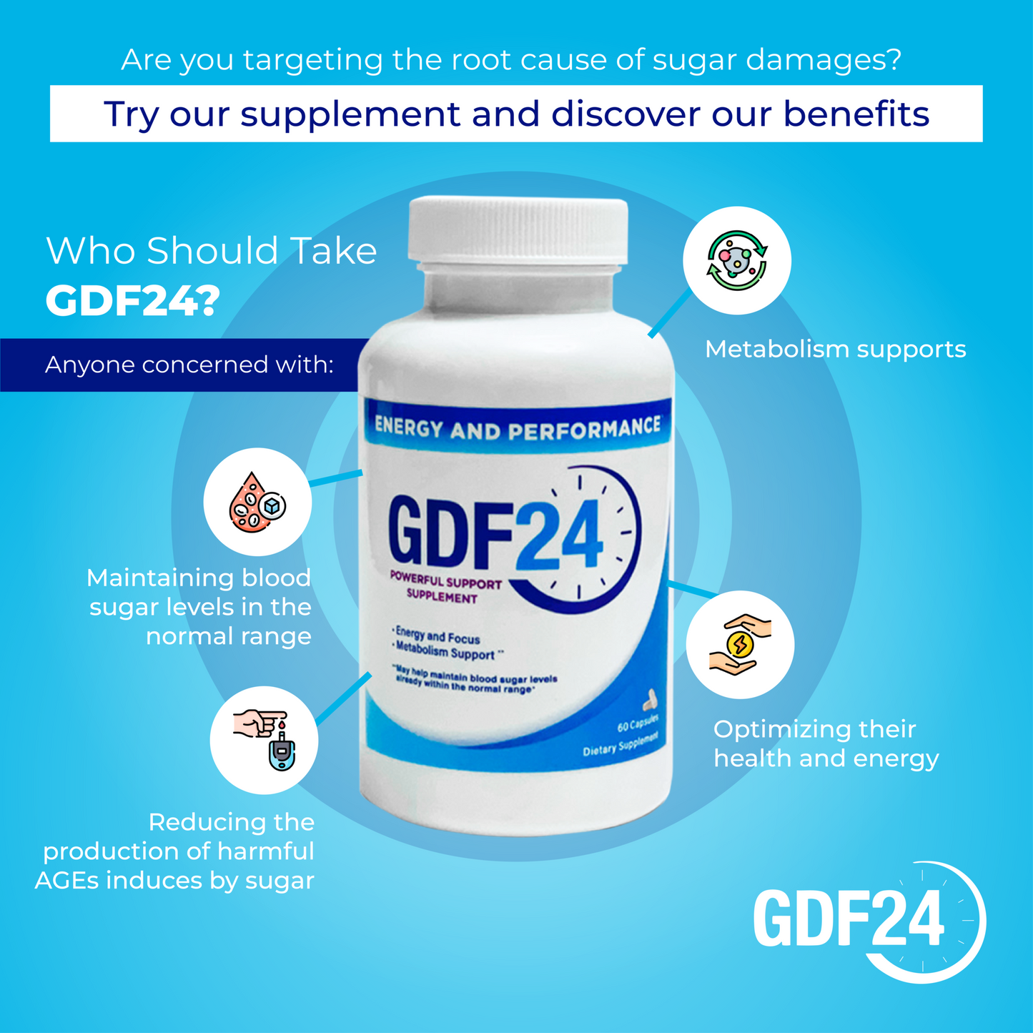 GDF24 - 24 Hour Glucose Defense Formula