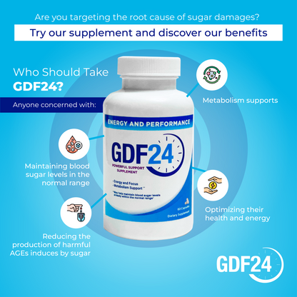 GDF24 - 24 Hour Glucose Defense Formula (Get 2 bottles for $39.99)